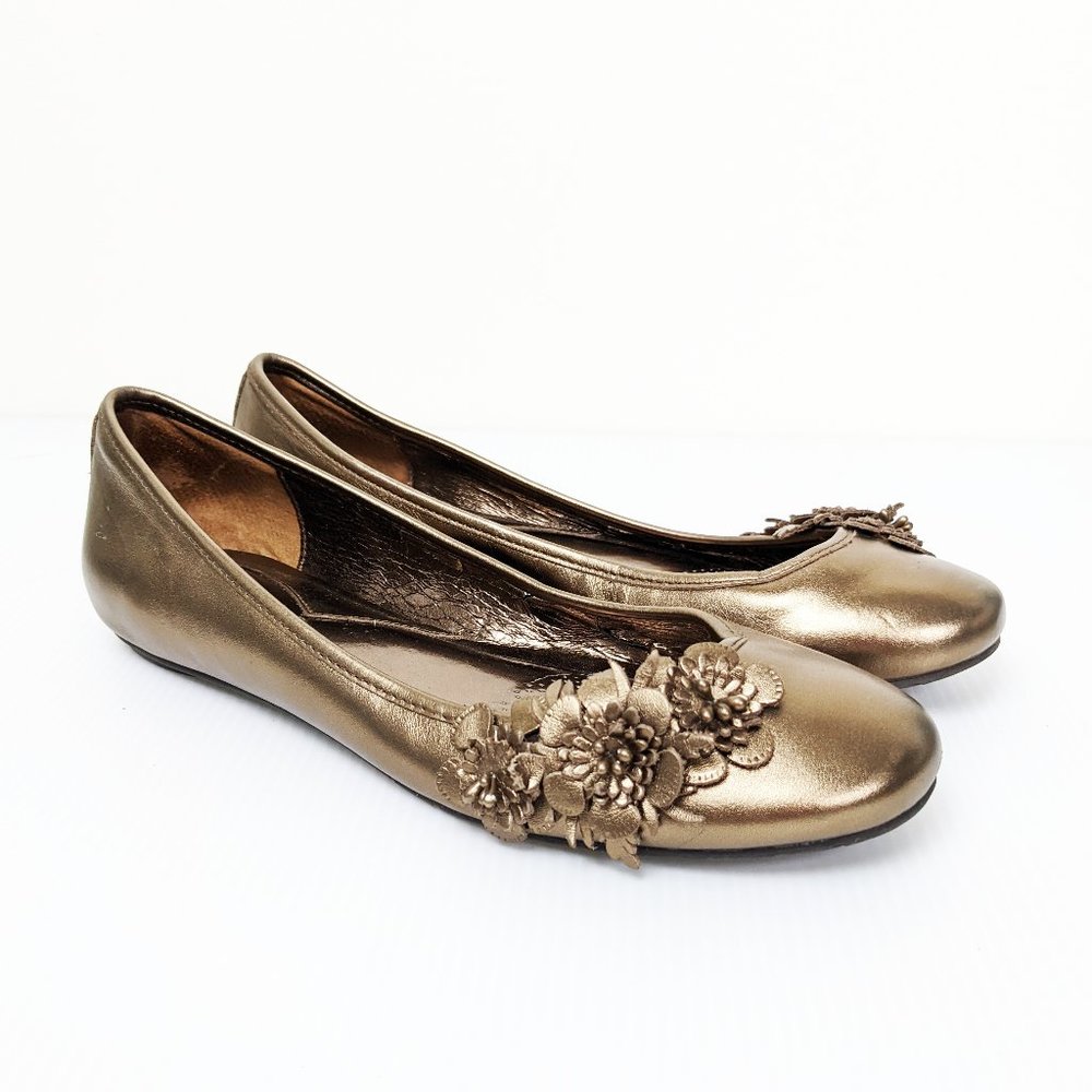 Gold Ballet Flats